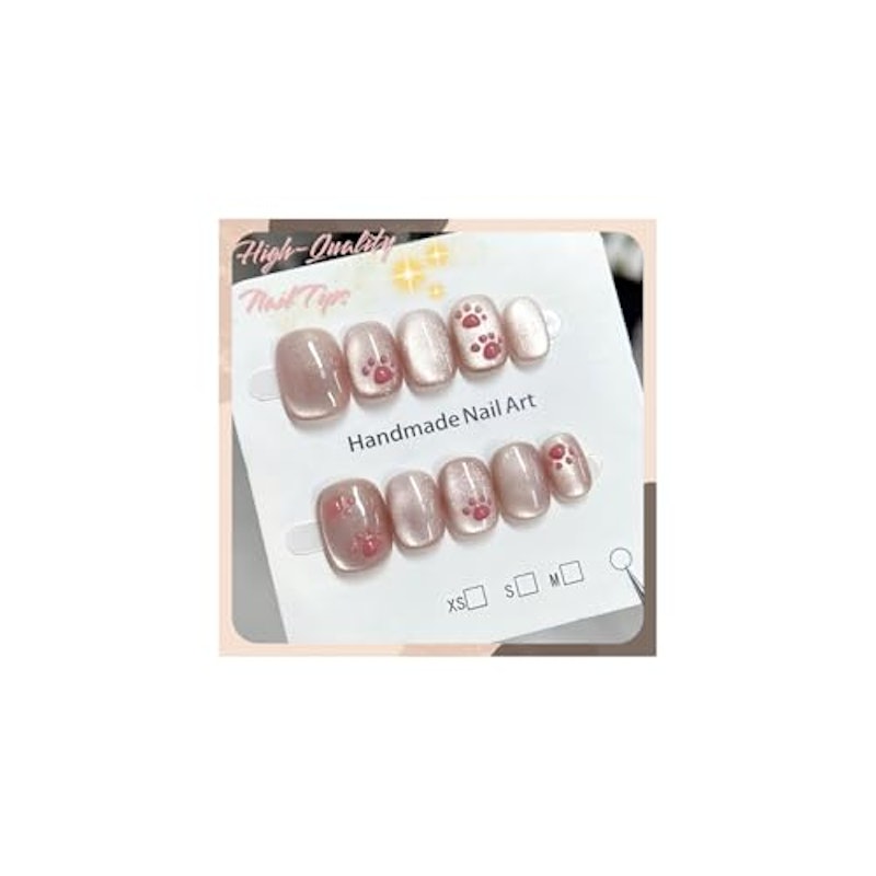 ネイルチップ ベリーショート 肉球ピンク 2