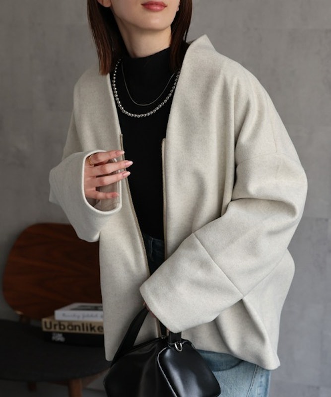 ノーカラーコート 10