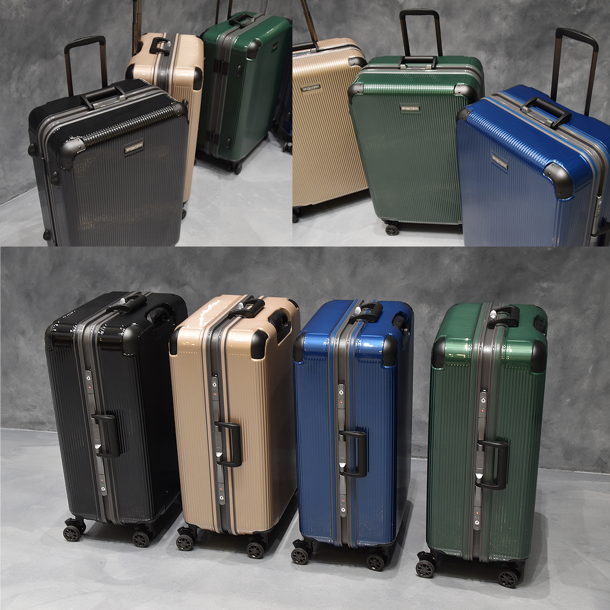 BRIGHTECH キャリーケース ダークグレー LL ブライテックのスーツ