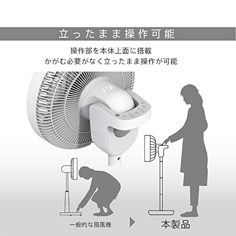 充電式DCフルリモコンリビング扇風機 4