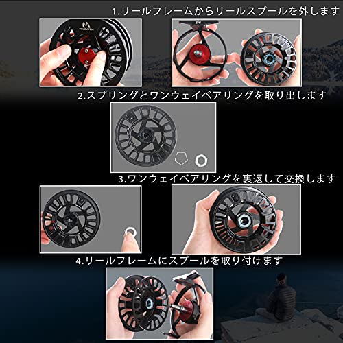 Maxcatch TINO 大アーバーのフライフィッシングリール 6