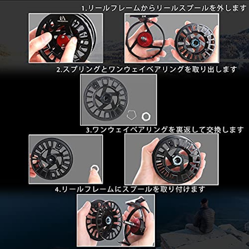 Maxcatch TINO 大アーバーのフライフィッシングリール 6