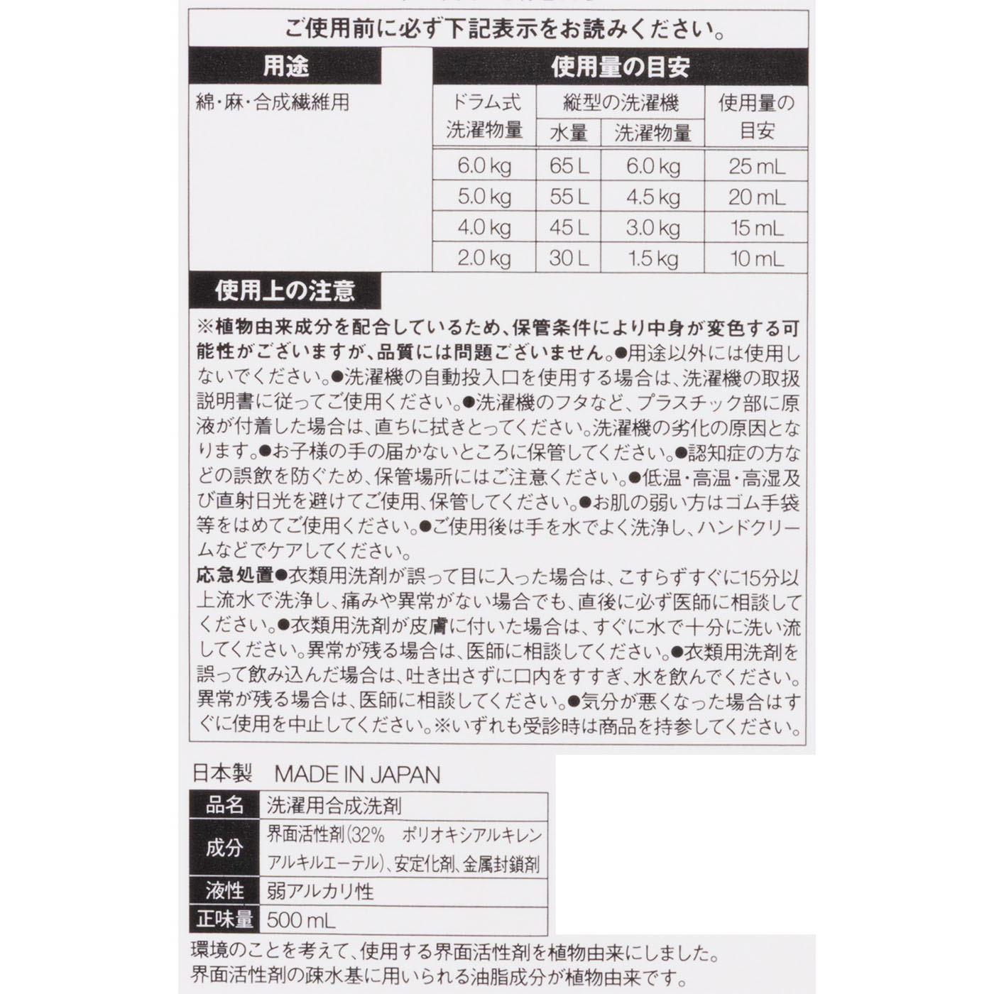 衣類用洗剤 4