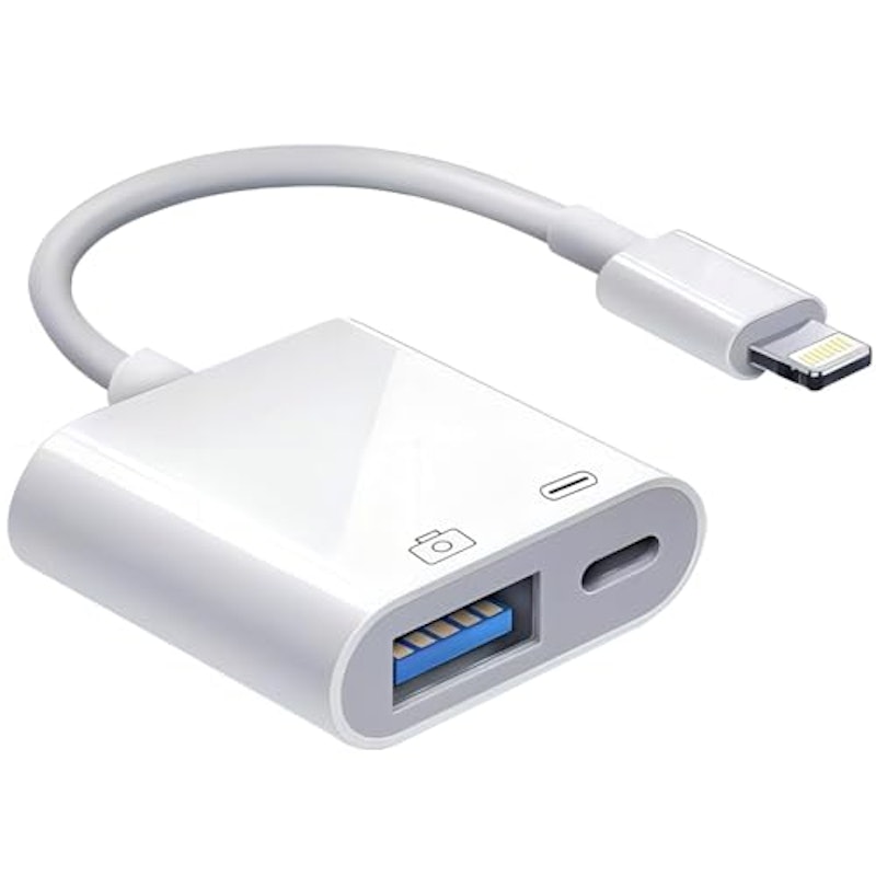 iPhone Lightning USBカメラアダプタ 2in1 1