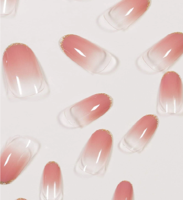 セール価格 ネイルチップ SHEIN キラキラ ラメ ピンク