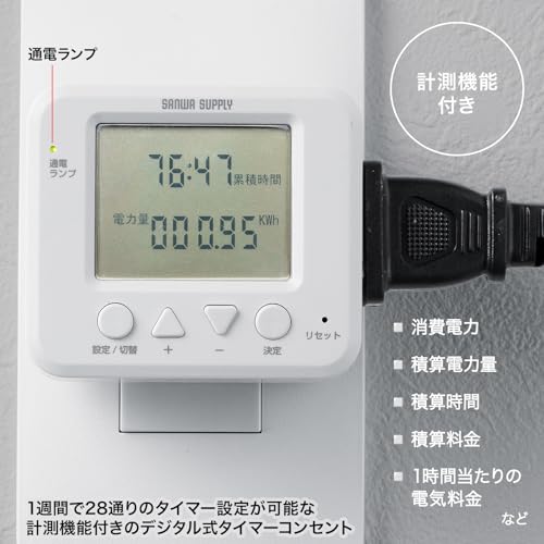 小さなお子さんや留守番のペットにも安全安心／10畳用　24時間/15分毎オンオフタイマー Amazon.co.jp: CUEI デジタル無限リピートサイクル間欠タイマープラグ