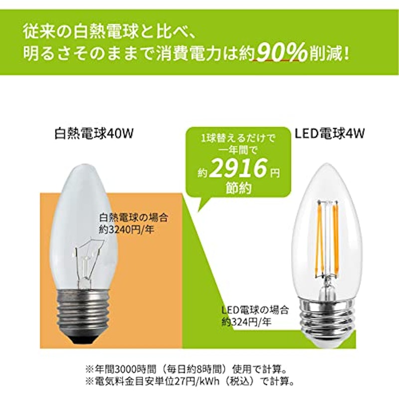 シャンデリア電球 6