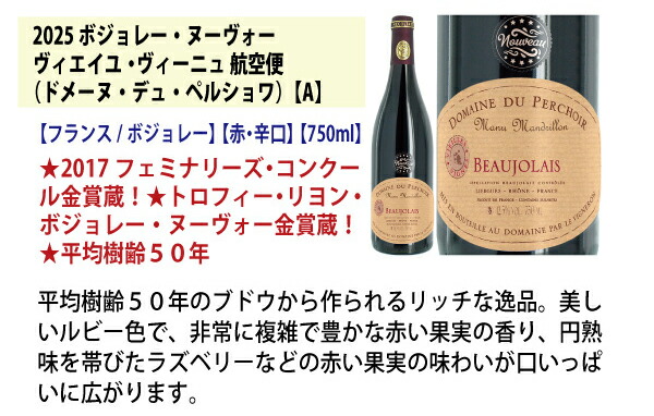 2025 ボジョレー ヌーヴォー 6本ワインセット 6