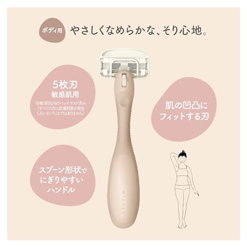 miness ボディ用カミソリ 替刃2個付 2