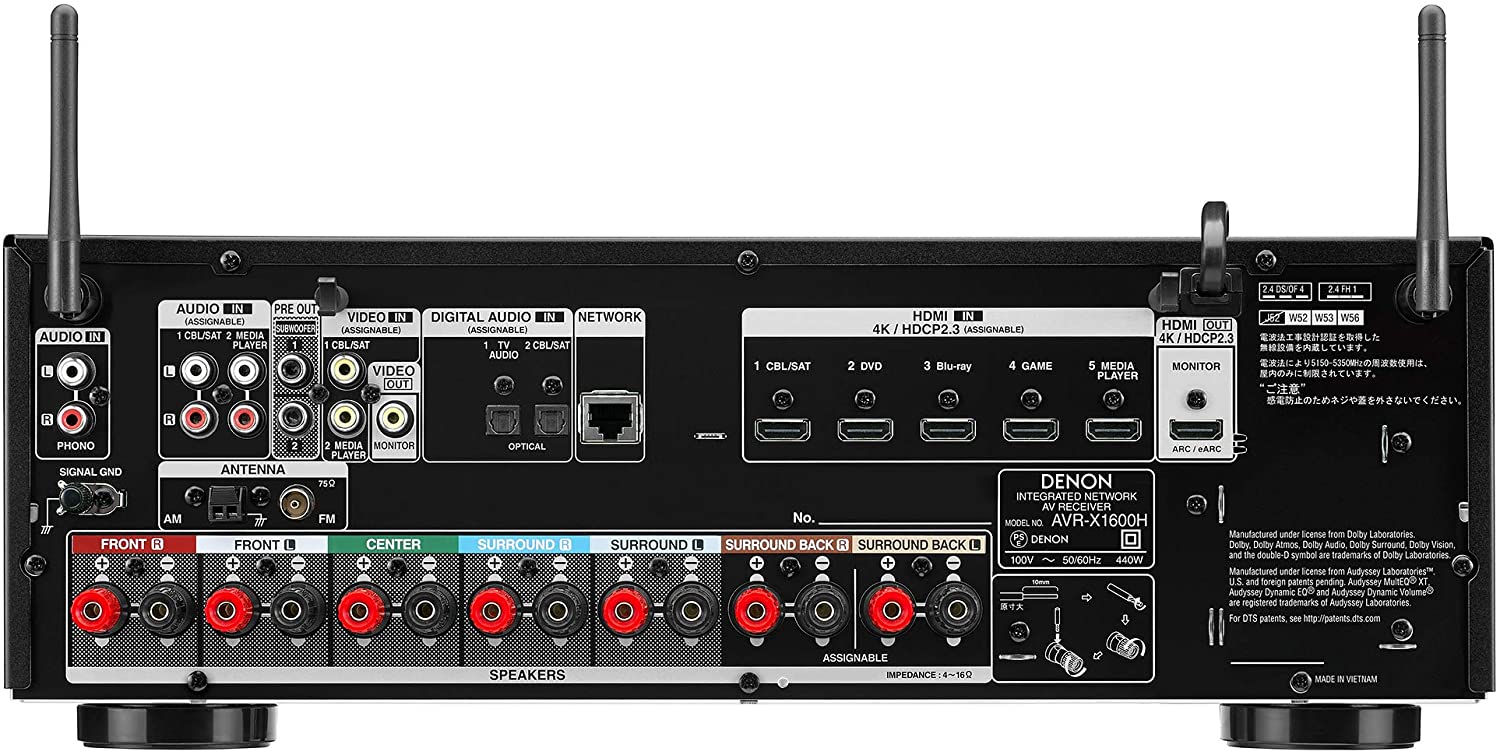 AVR-X1600H 3