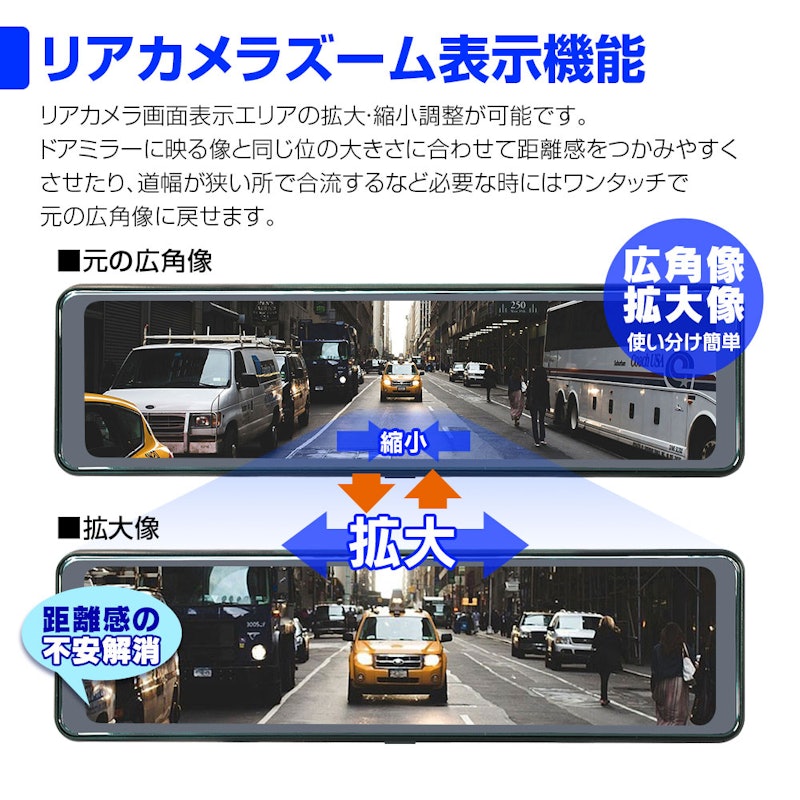 ドライブレコーダー ミラー型 3