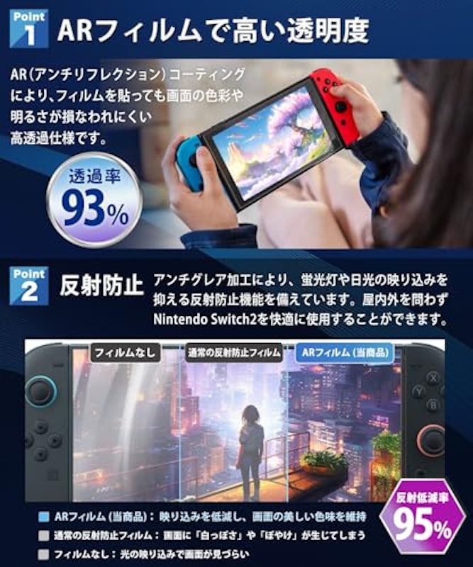 Nintendo Switch2用 保護フィルム 3