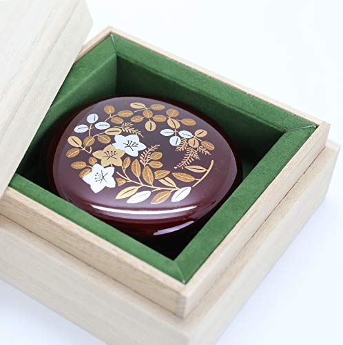 日光印　練り朱肉（四季　赤茶）桐箱入り 3