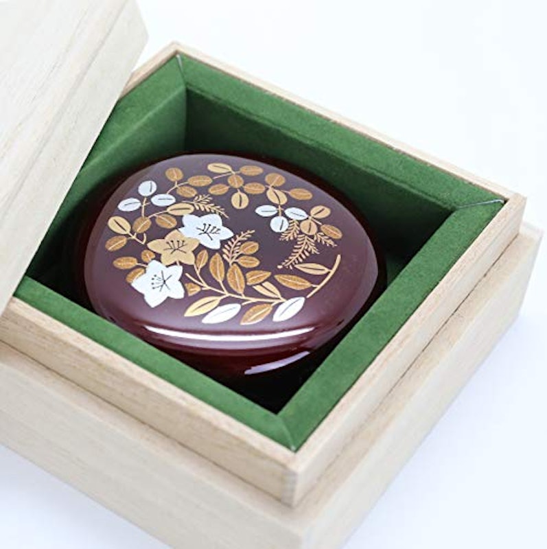日光印 練り朱肉(四季 赤茶)桐箱入り 3