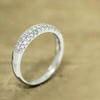 PT950 Hard Diamond 0.32ct Pave Ring 4