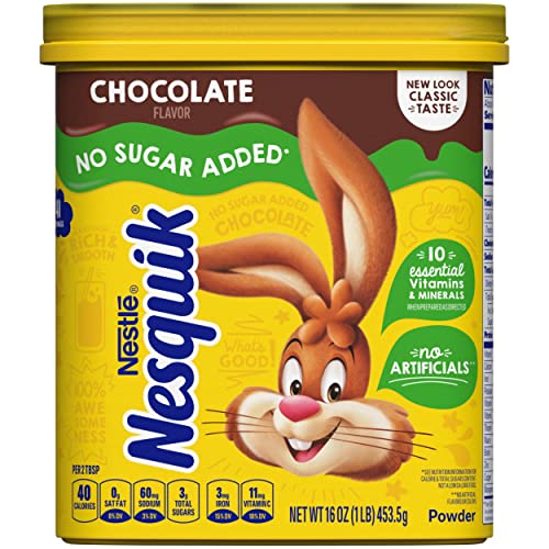 Nesquik Chocolate Powder No Sugar Added 1