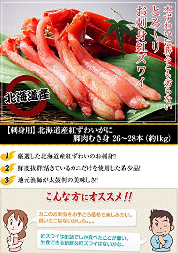 北海道産紅ずわいがに脚肉むき身き身 2