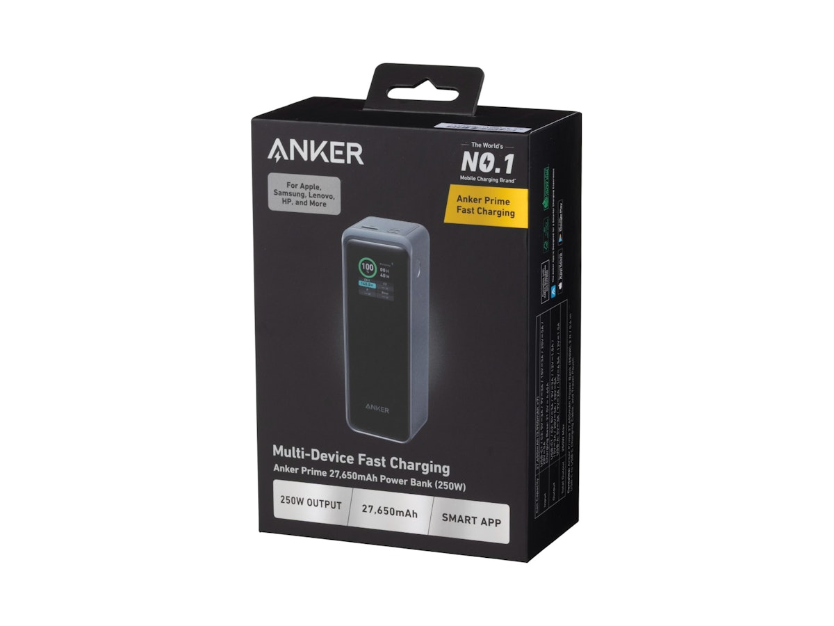 Anker Prime Power Bank (27650mAh, 250W) A1340011を検証レビュー Anker Prime Power Bank (27650mAh, 250W) A1340011を検証レビュー