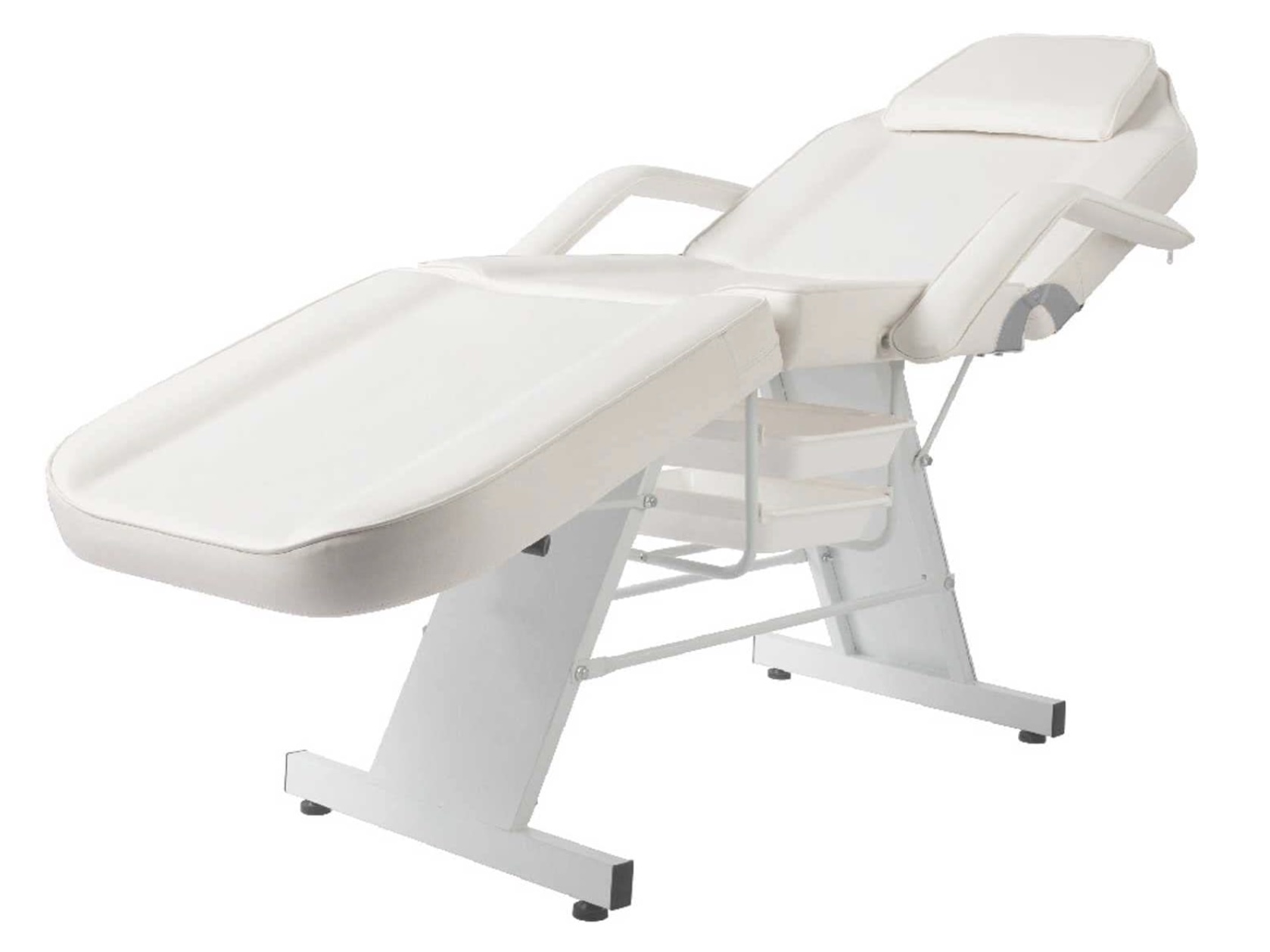 ホワイト】 マッサージベッド 折りたたみ コンパクト 超軽量 エステ
