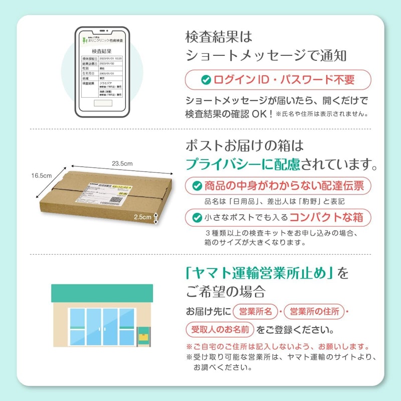 性病検査キット 男性3項目 4