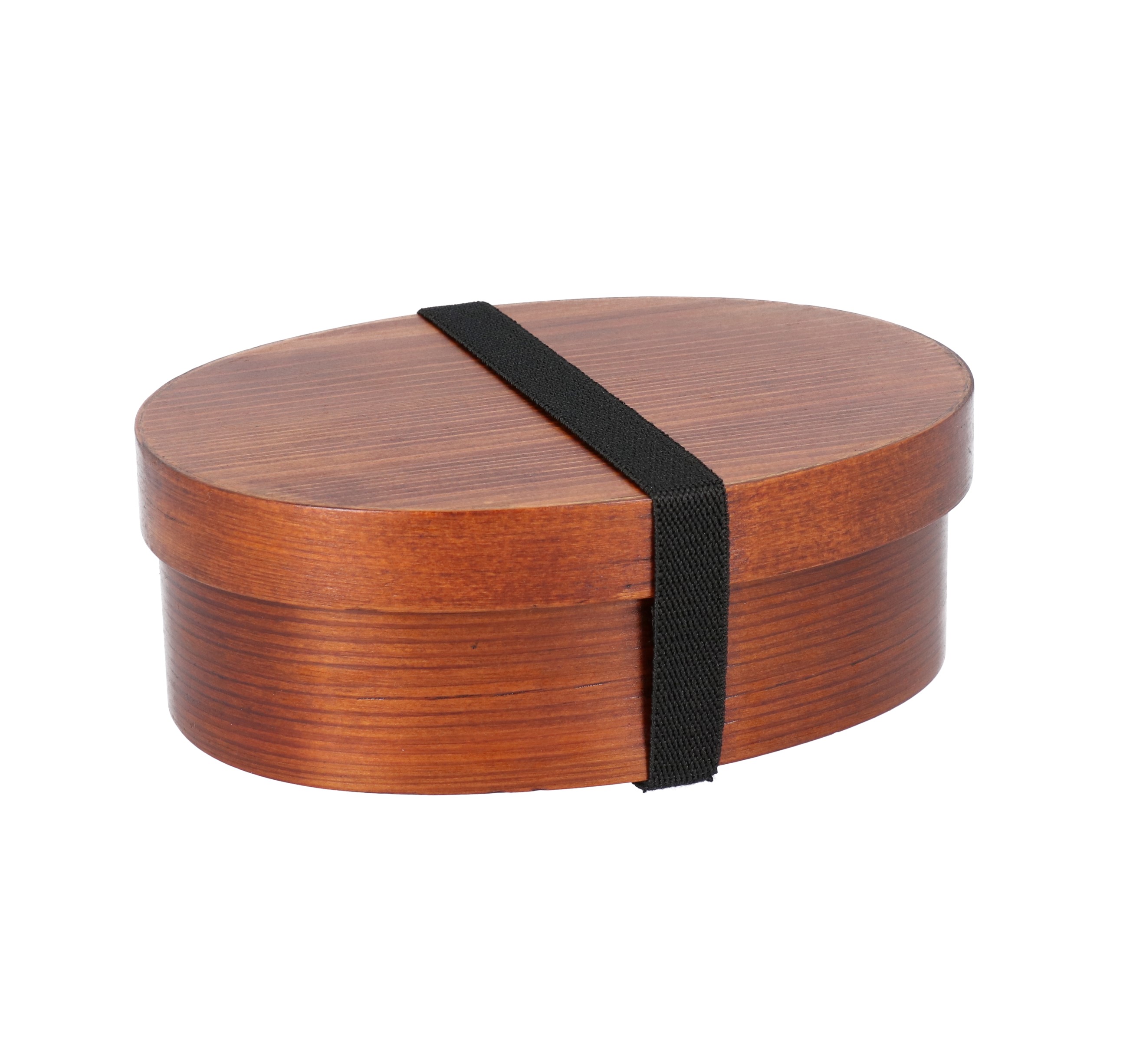 中茂国際 木製 一段 豆型 バンド付き 曲げわっぱ 弁当箱をレビュー