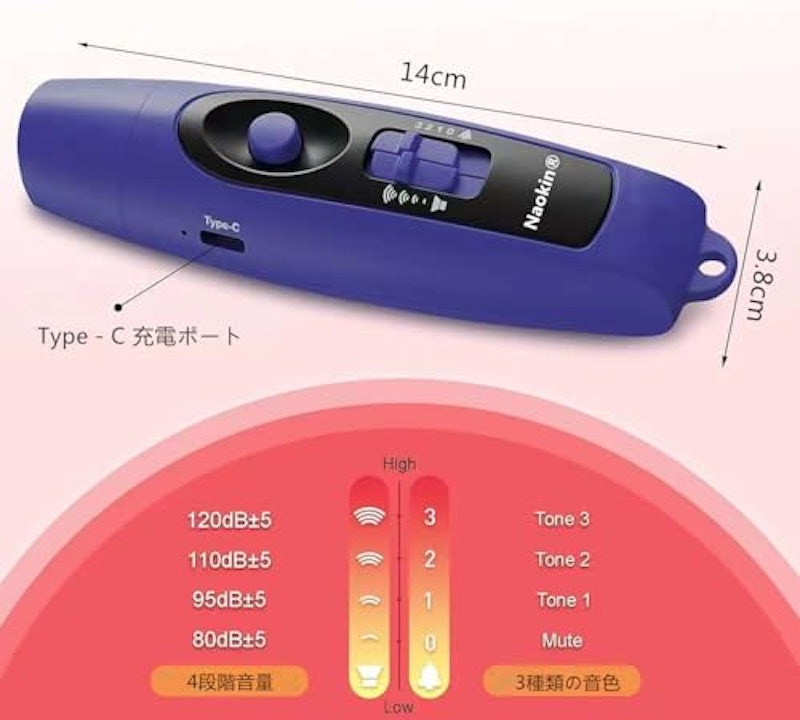 熊よけホーン 電子ホイッスル 2