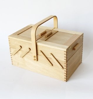茶谷産業 日本製 木製ソーイングボックス 020-301 - 裁縫道具