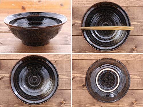 油滴結晶　石目　6.8寸ラーメン丼 3