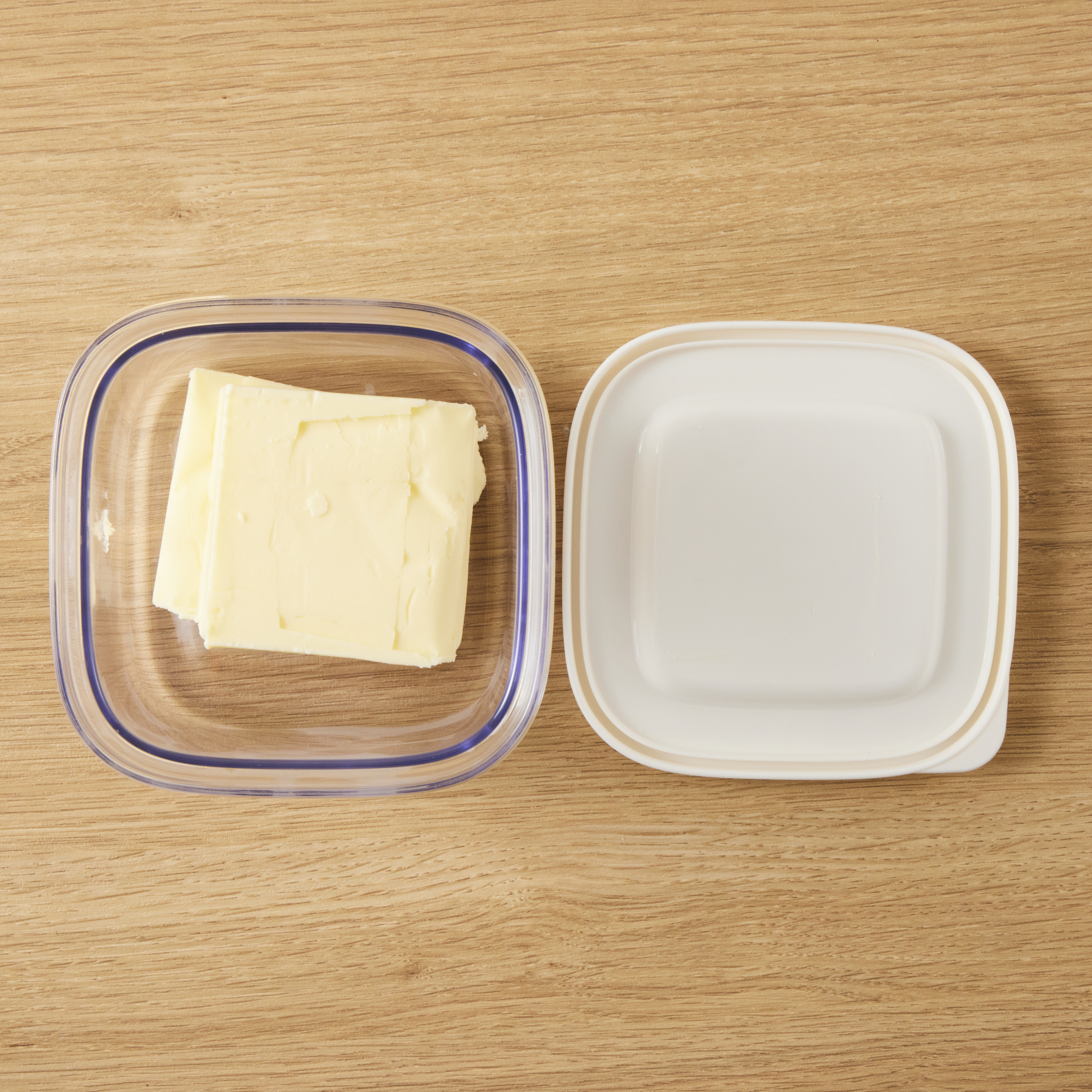 バター皿 バター食器箱コンテナチーズサーバー収納キーパートレイふたのチーズの収納トレイバターの皿コンテナー箱のフードボックス バター料理