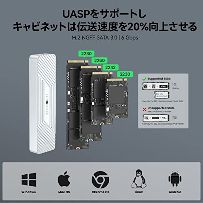 M.2 SSD 外付けケース 3