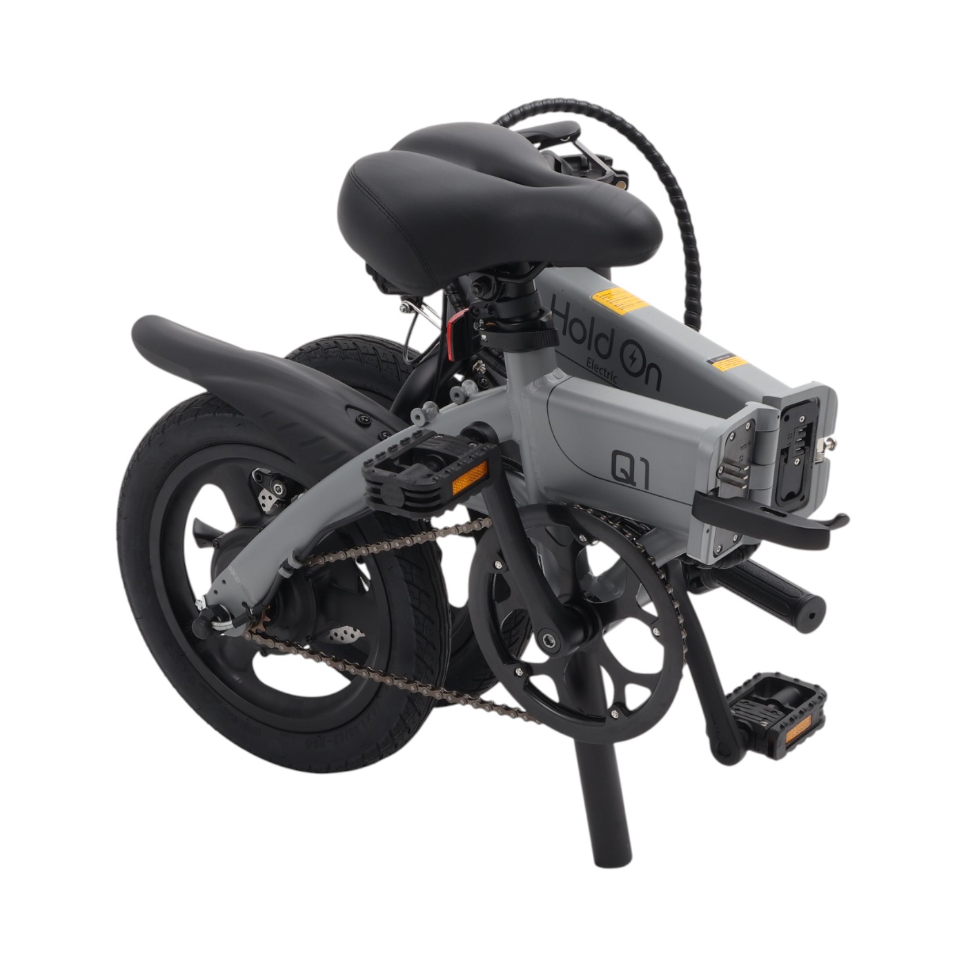 (127他の方の購入ご遠慮願います。) 電動アシスト自転車 グレー クリアストーン HoldOn Q1Jを検証レビュー！折りたたみ電動自転車の