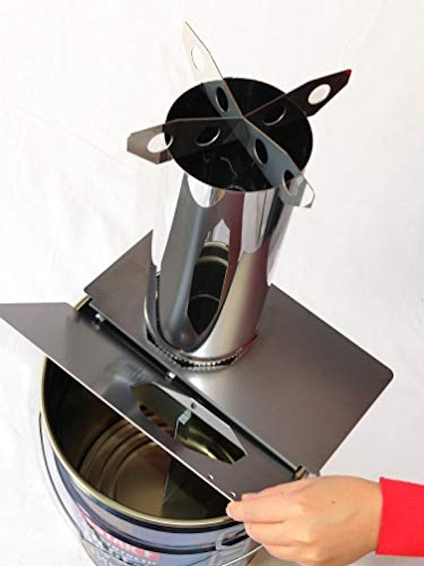 ロケット焚火缶 お庭セット 20Lペール缶付き 6