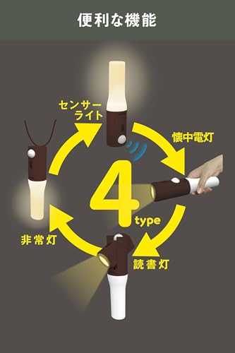 やさしく照らす WOOD調 センサーライト 3