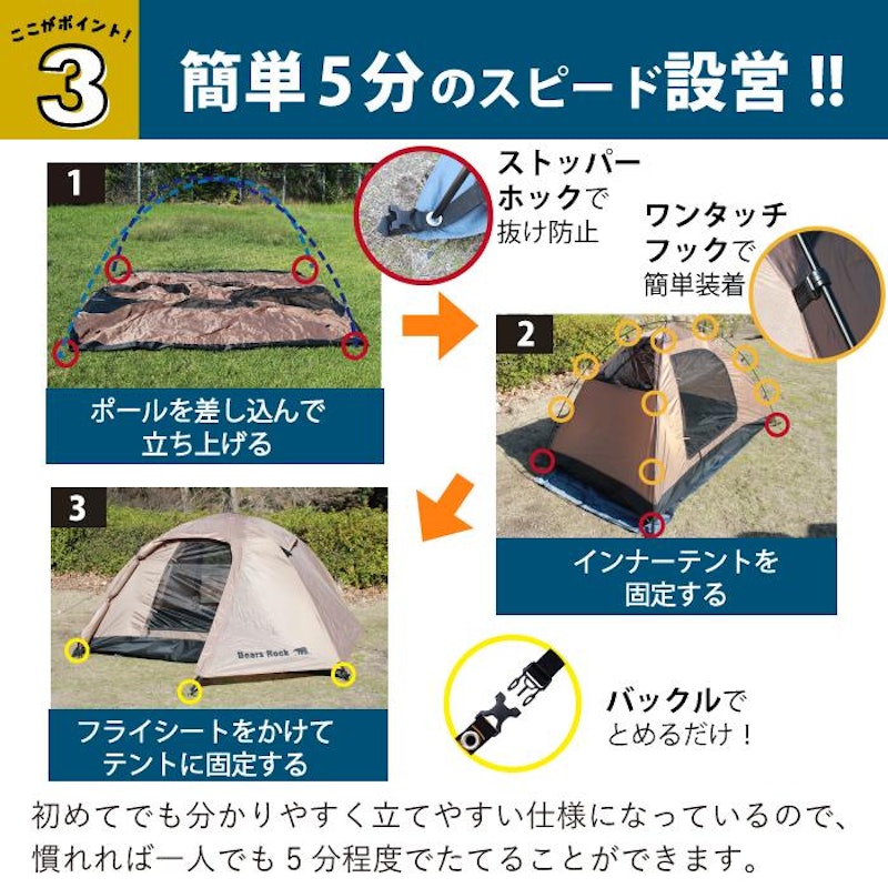 ハヤブサテント2人用 スカート付き 12