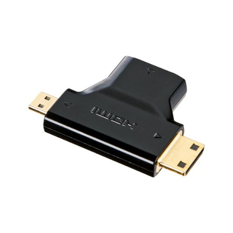 HDMI変換アダプタ ミニ&マイクロHDMI(ブラック) 2