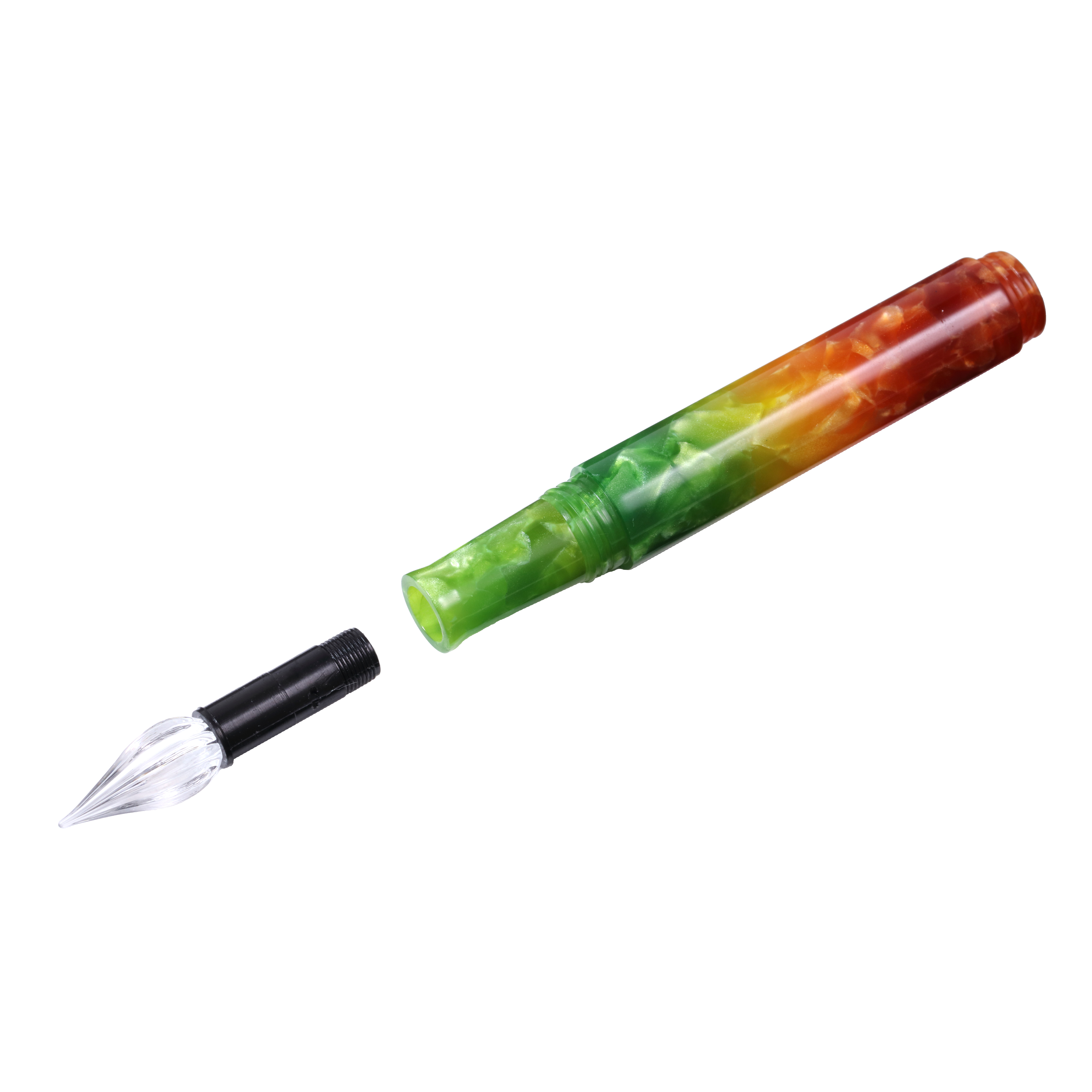 【新品未使用】パピアプラッツ ガラスペン＋ペンレストセット 専用ボックス付 パピアプラッツBASE店