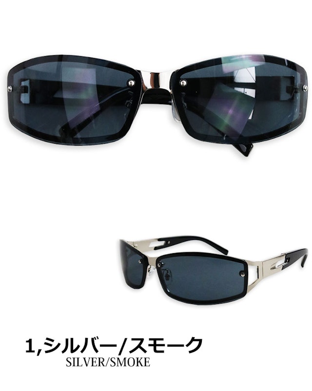 メタルスクエアサングラス 4