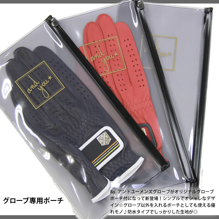 羊革メンズゴルフグローブ 専用ポーチ付 3