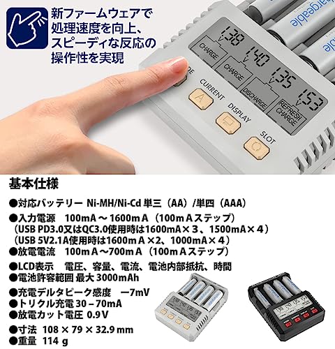 AA/AAA Charger X4 Advanced Mini II 6