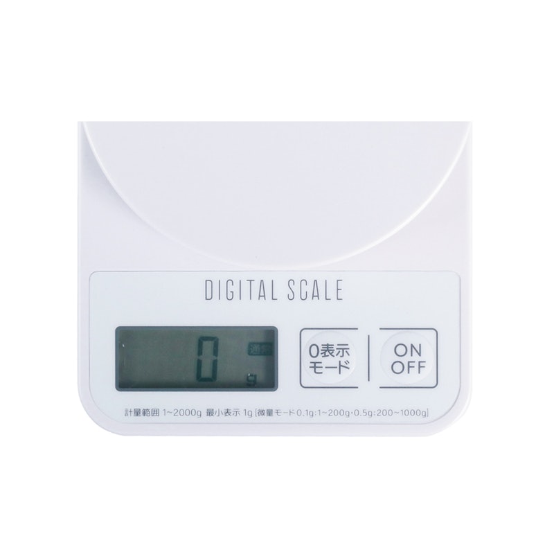 キッチンスケール(2kg 丸型 ホワイト) 2
