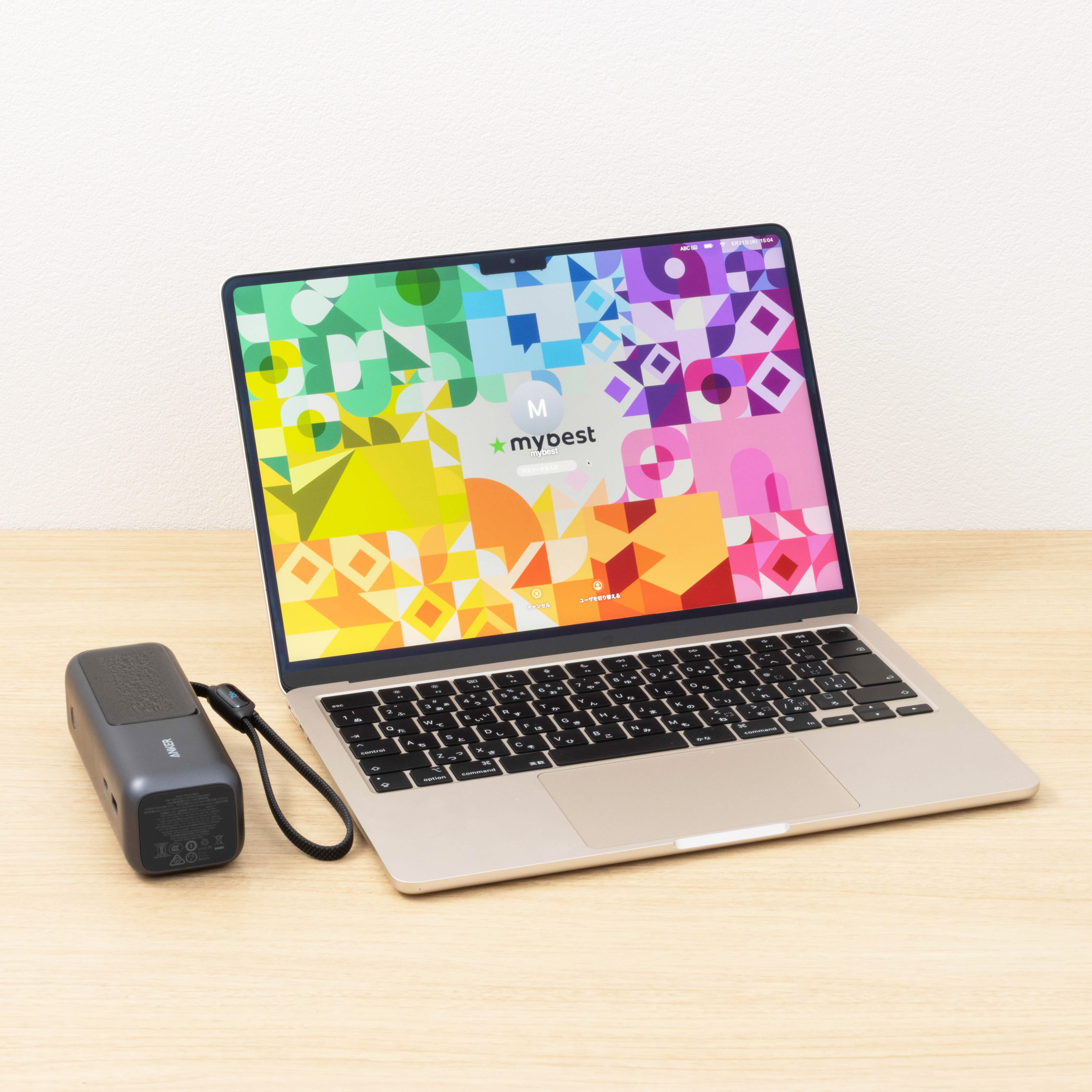 Power Bank (25000mAh, Built-In & 巻取り式USB-Cケーブル) 6
