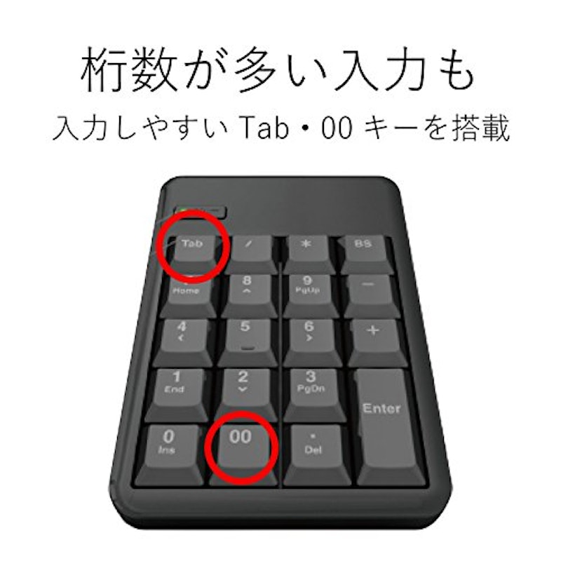 2.4GHzワイヤレステンキーパッド 3