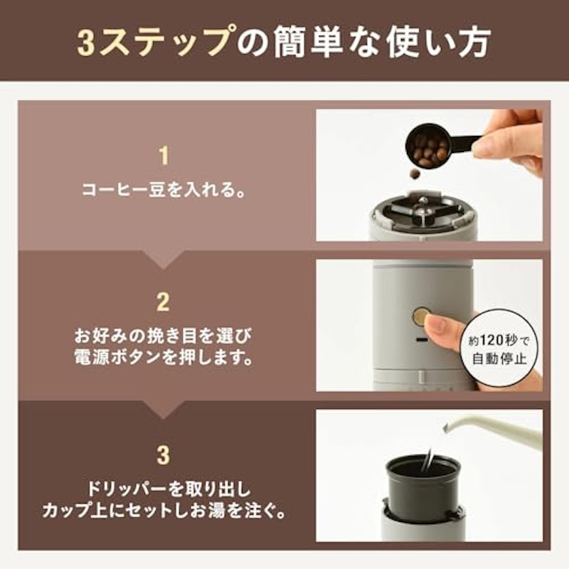 パーソナル電動ミルコーヒーメーカー 9