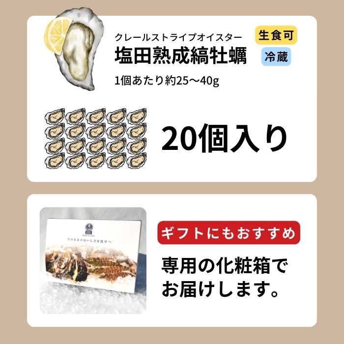 塩田熟成縞牡蠣 クレールストライプオイスター 3