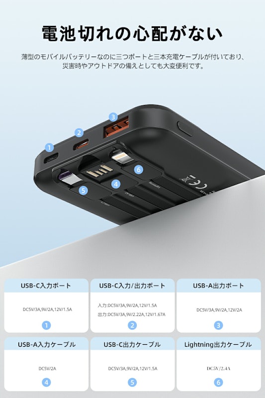 モバイルバッテリー 5