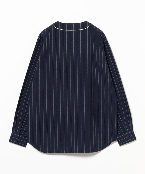 ワイドフィット ベースボール ストライプ シャツ 7