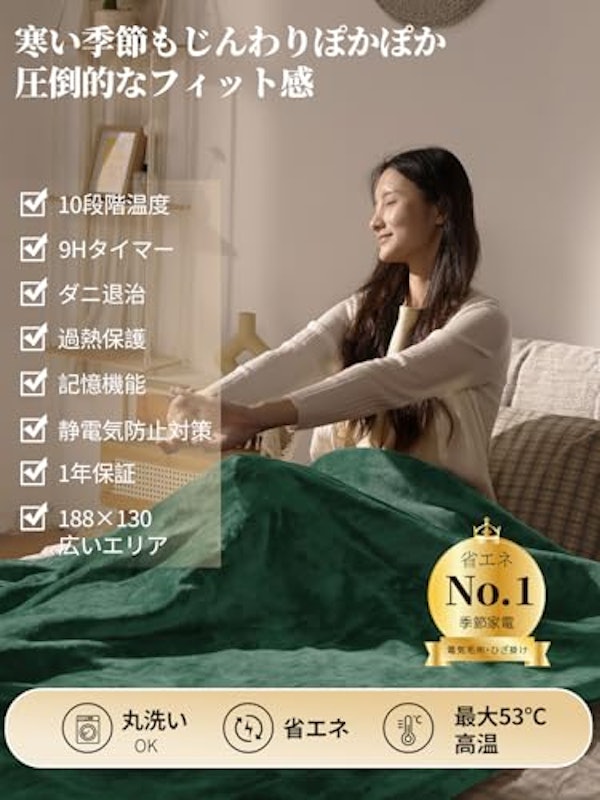 電気毛布 掛け敷き兼用 2