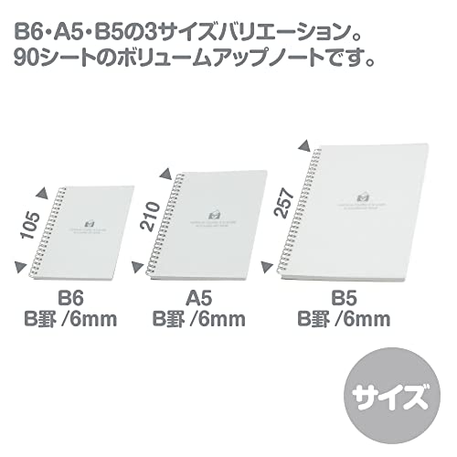 ダブルリングノート B5 6