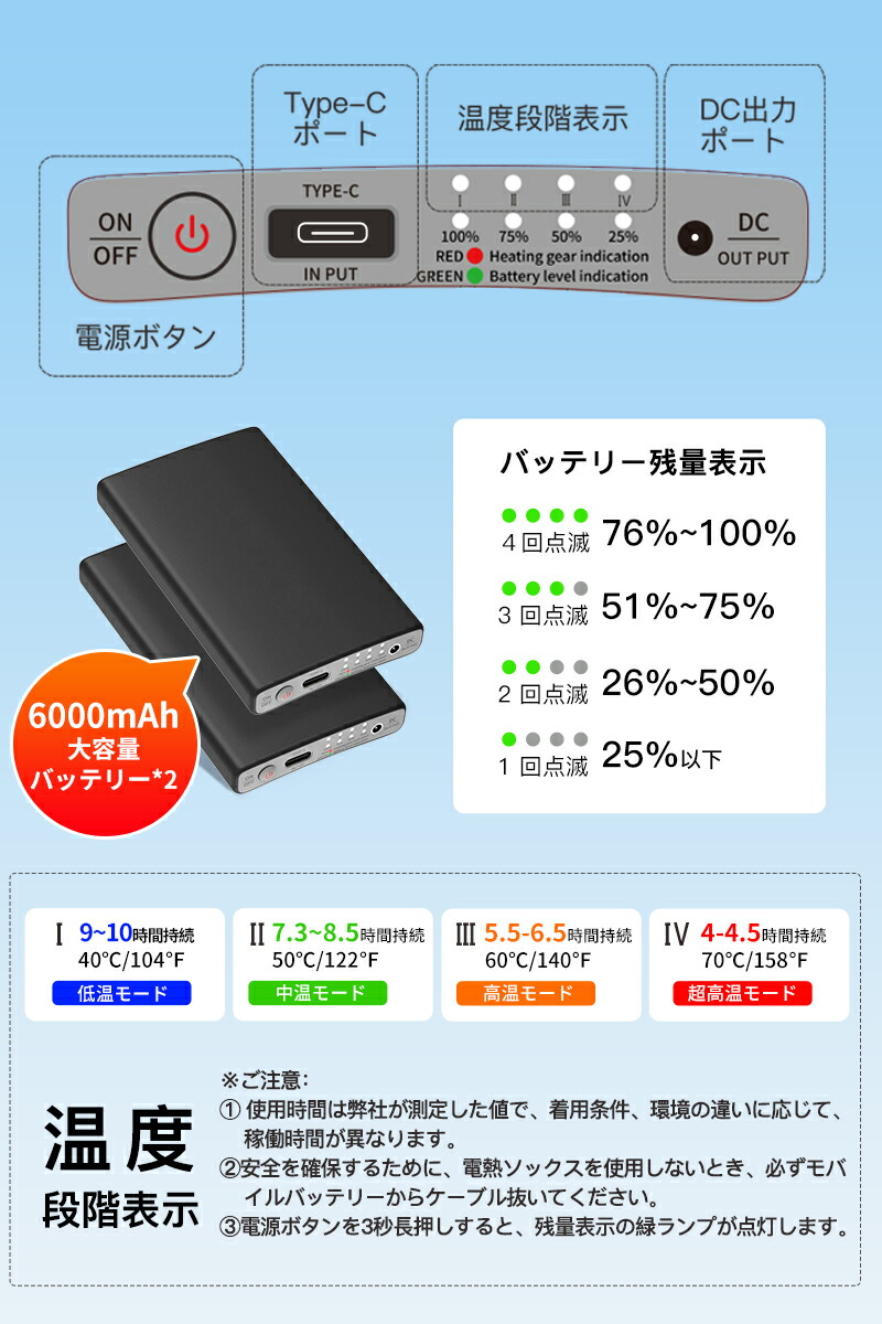 電熱ソックス 6
