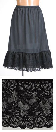 花柄ストレッチレースのペチコート 4